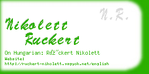 nikolett ruckert business card